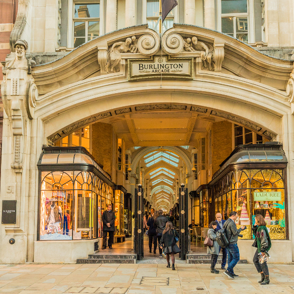 Burlington Arcade and Afternoon Tea at The Wolseley