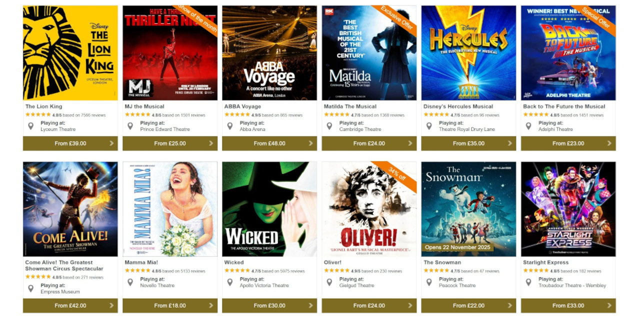 London Theatre Tickets